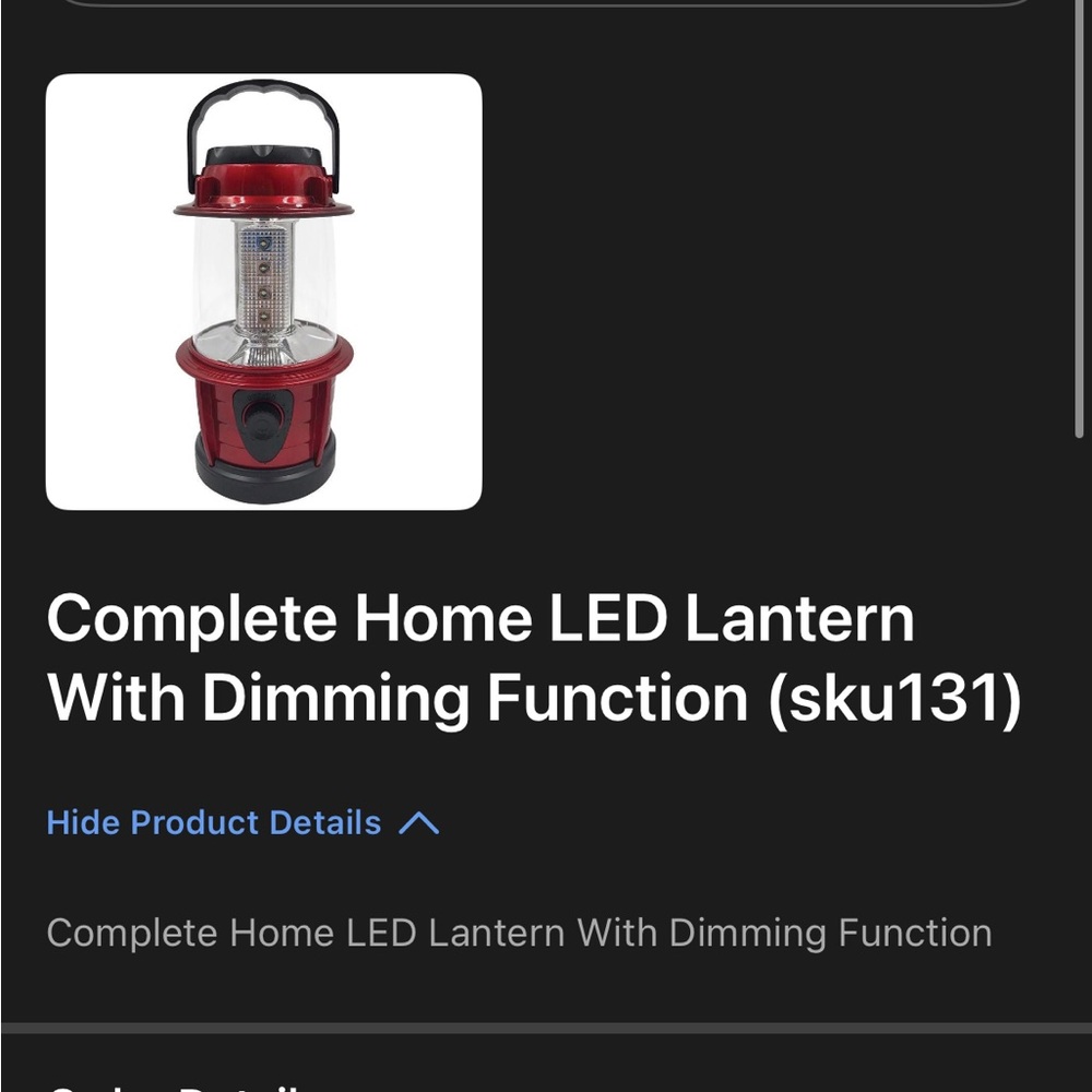 Red LED Camping Lantern - Picture 2 of 5